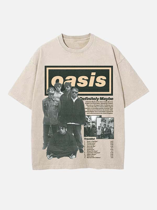 Oasis Print Round Neck T-shirt