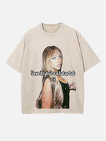 Tate McRae Print Round Neck T-shirt