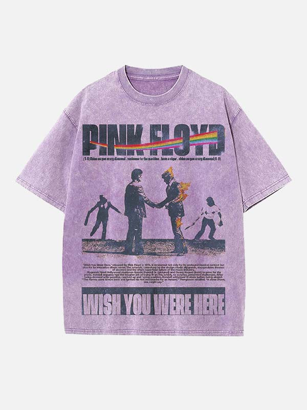 Pink Floyd Print Round Neck T-shirt