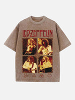 Led Zeppelin Print Round Neck T-shirt