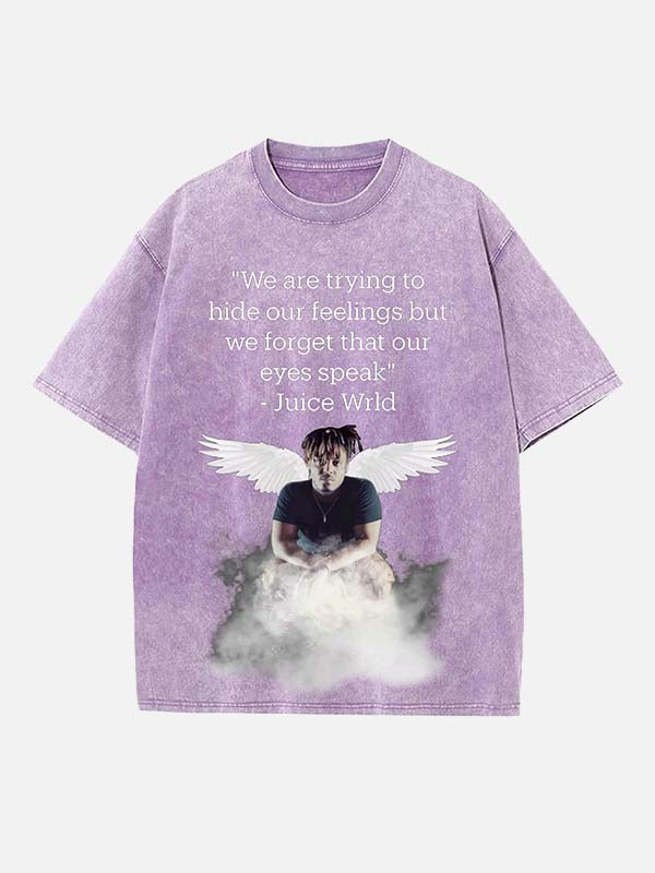 Juice WRLD Print Round Neck T-shirt
