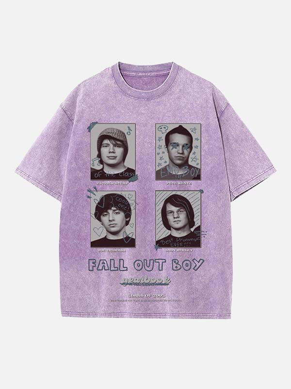 Fall Out Boy Print Round Neck T-shirt