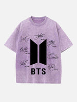 BTS Print Round Neck T-shirt