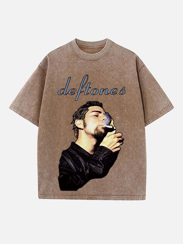 Deftones Print Round Neck T-shirt