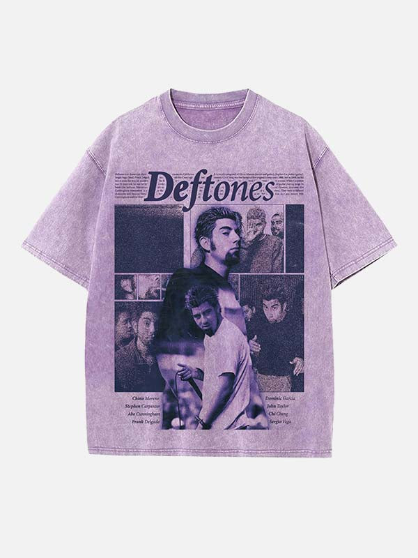 Deftones Print Round Neck T-shirt