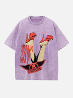 Aerosmith Print Round Neck T-shirt