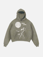 Dua Lipa Print Slant Pockets Hoodie