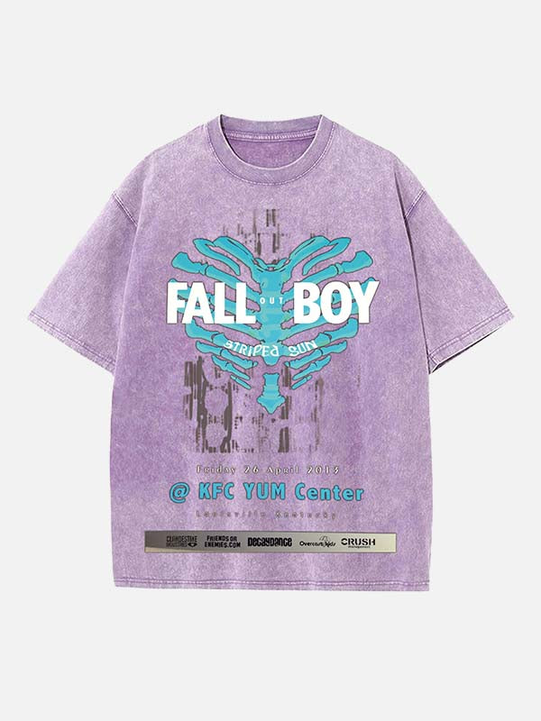 Fall Out Boy Print Round Neck T-shirt