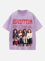 Led Zeppelin Print Round Neck T-shirt