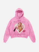 Sabrina Carpenter Print Slant Pockets Hoodie
