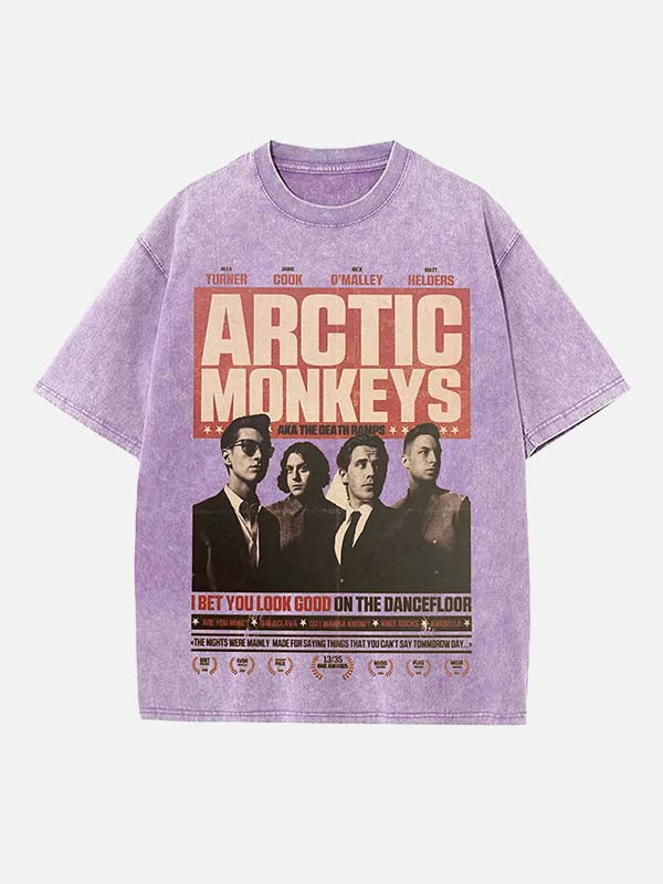 Arctic Monkeys Print Round Neck T-shirt