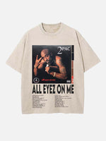 2Pac Print Round Neck T-shirt