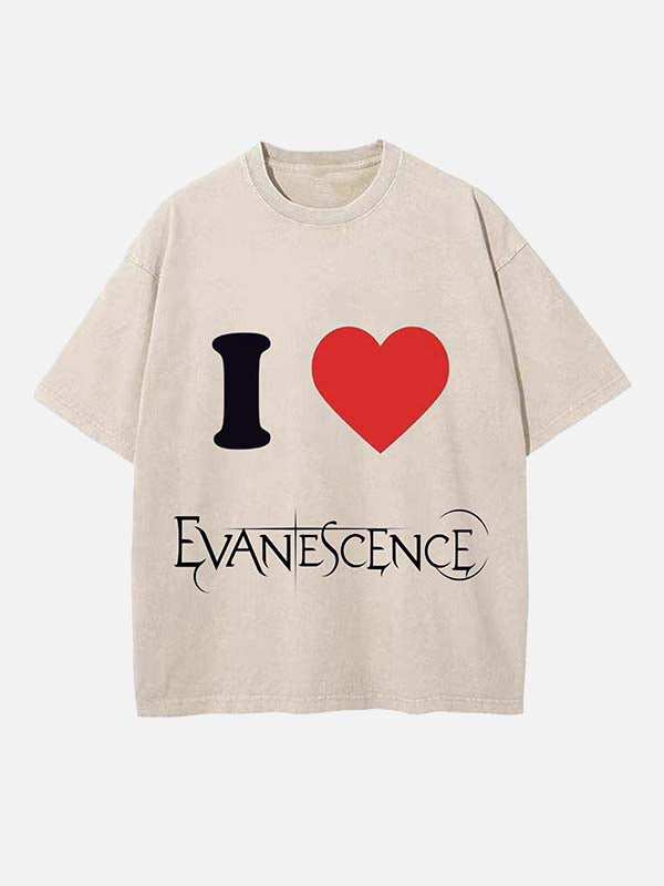 Evanescence Print Round Neck T-shirt