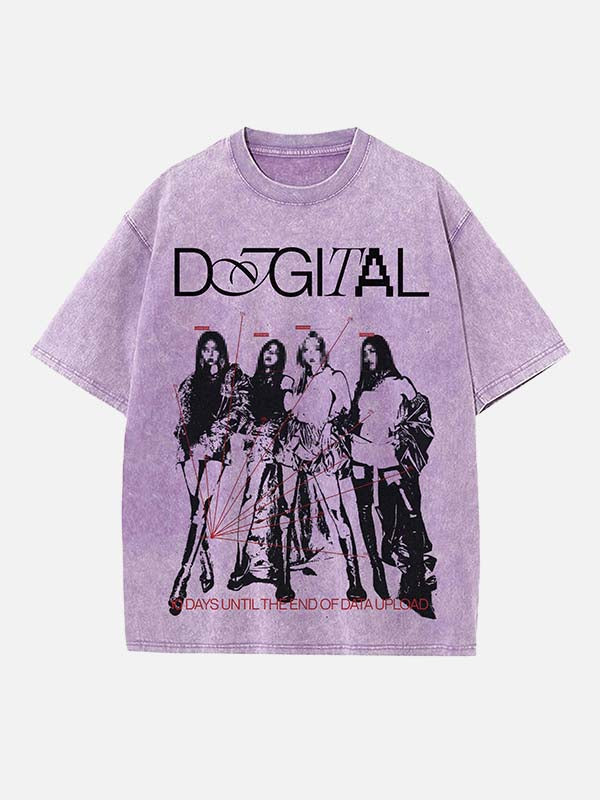 Aespa Print Round Neck T-shirt