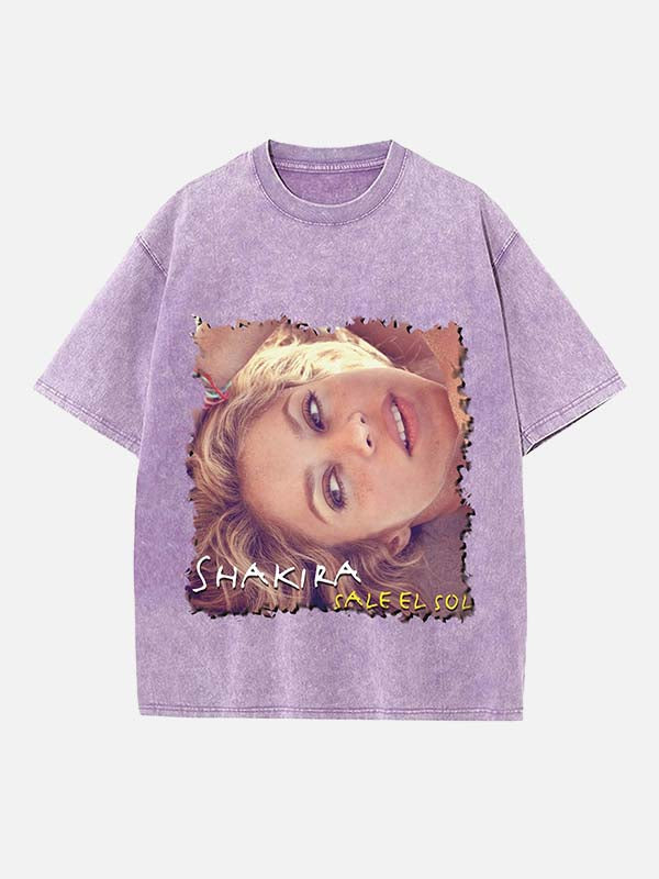Shakira Print Round Neck T-shirt