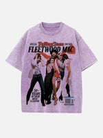 Fleetwood Mac Print Round Neck T-shirt