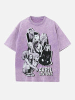 Avril Lavigne Print Round Neck T-shirt