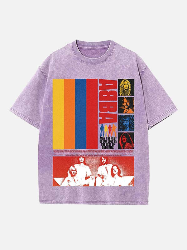 ABBA Print Round Neck T-shirt