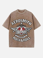Aerosmith Print Round Neck T-shirt