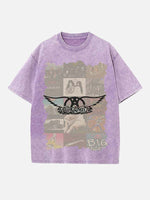 Aerosmith Print Round Neck T-shirt