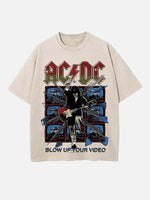 AC/DC Print Round Neck T-shirt