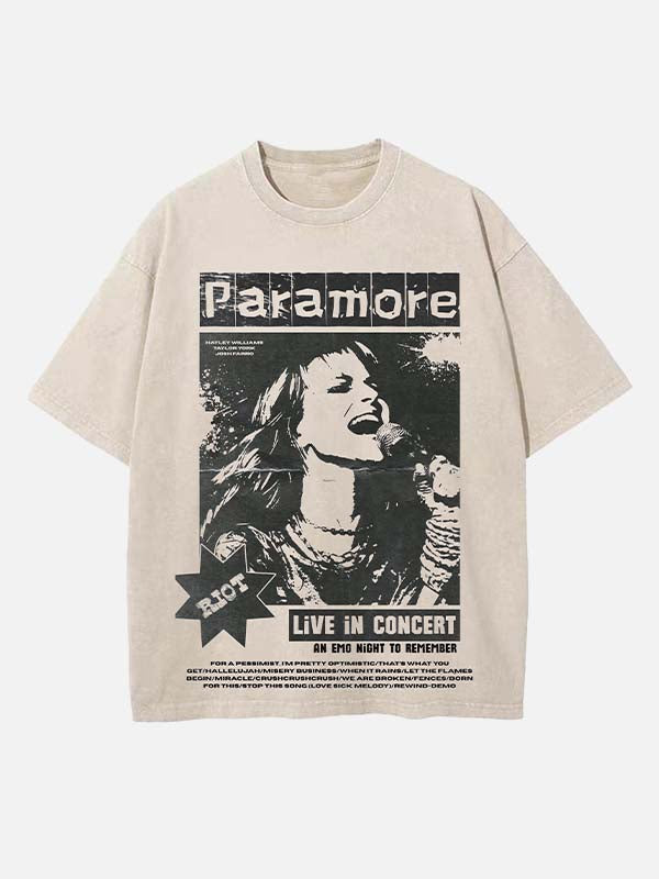 Paramore Print Round Neck T-shirt