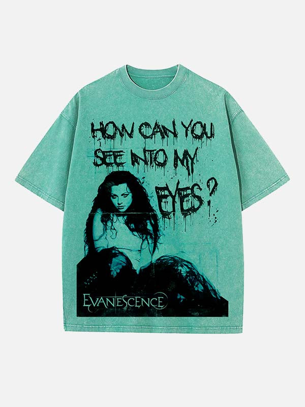 Evanescence Print Round Neck T-shirt
