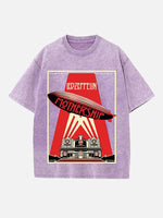 Led Zeppelin Print Round Neck T-shirt