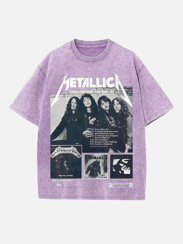 Metallica Print Round Neck T-shirt