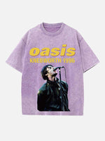 Oasis Print Round Neck T-shirt