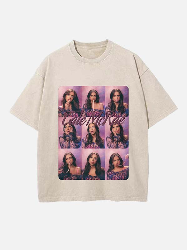 Tate McRae Print Round Neck T-shirt