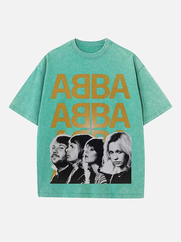 ABBA Print Round Neck T-shirt