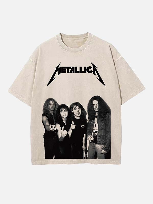 Metallica Print Round Neck T-shirt