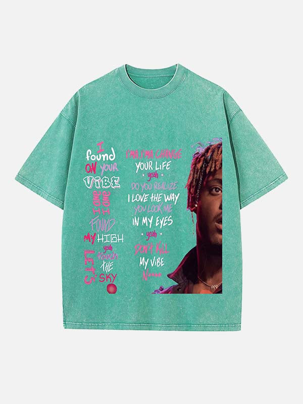 Juice WRLD Print Round Neck T-shirt