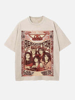 Aerosmith Print Round Neck T-shirt