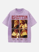 Led Zeppelin Print Round Neck T-shirt