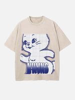 NewJeans Print Round Neck T-shirt