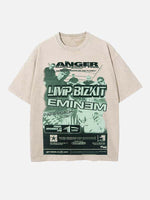 Limp Bizkit Print Round Neck T-shirt