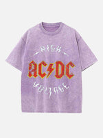 AC/DC Print Round Neck T-shirt