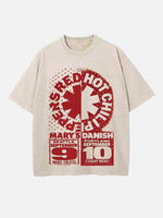 Red Hot Chili Peppers Print Round Neck T-shirt