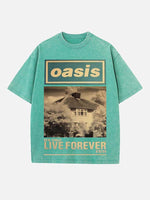 Oasis Print Round Neck T-shirt