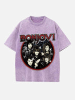 Bon Jovi Print Round Neck T-shirt