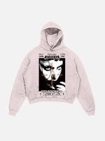 Lady Gaga Print Slant Pockets Hoodie