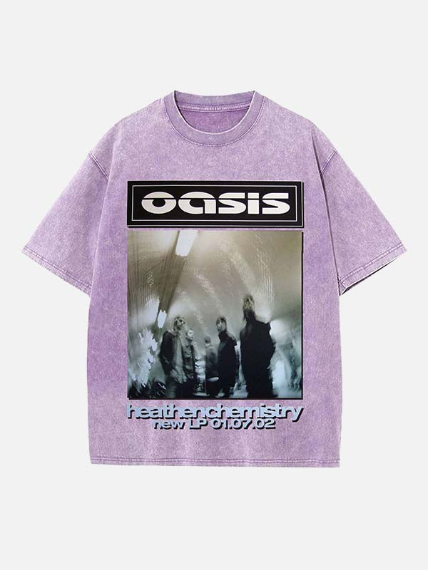 Oasis Print Round Neck T-shirt