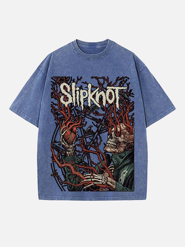 Slipknot Print Round Neck T-shirt