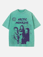 Arctic Monkeys Print Round Neck T-shirt