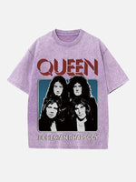 Queen Print Round Neck T-shirt