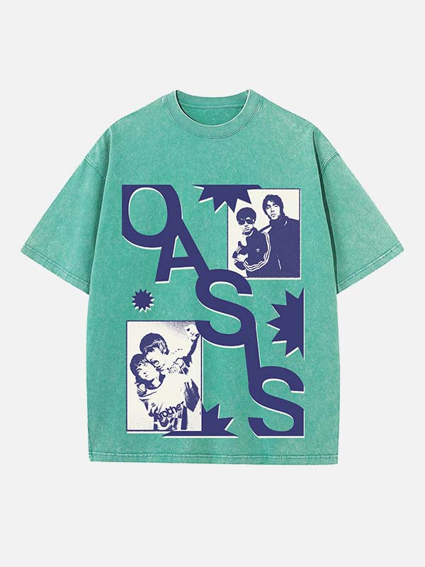 Oasis Print Round Neck T-shirt