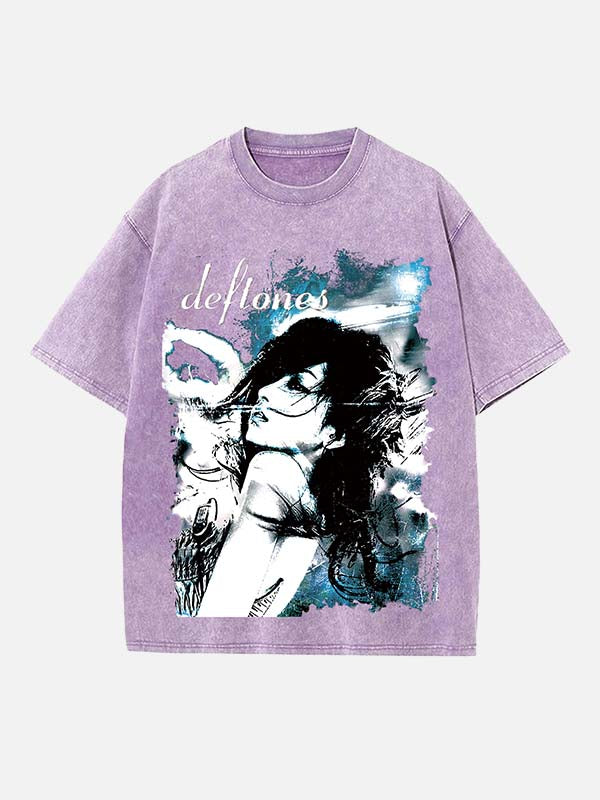 Deftones Print Round Neck T-shirt