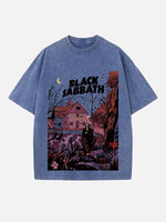 Black Sabbath Print Round Neck T-shirt